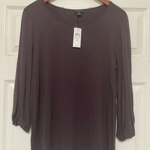 Ann Taylor Dark brown 3/4 Sleeve Top